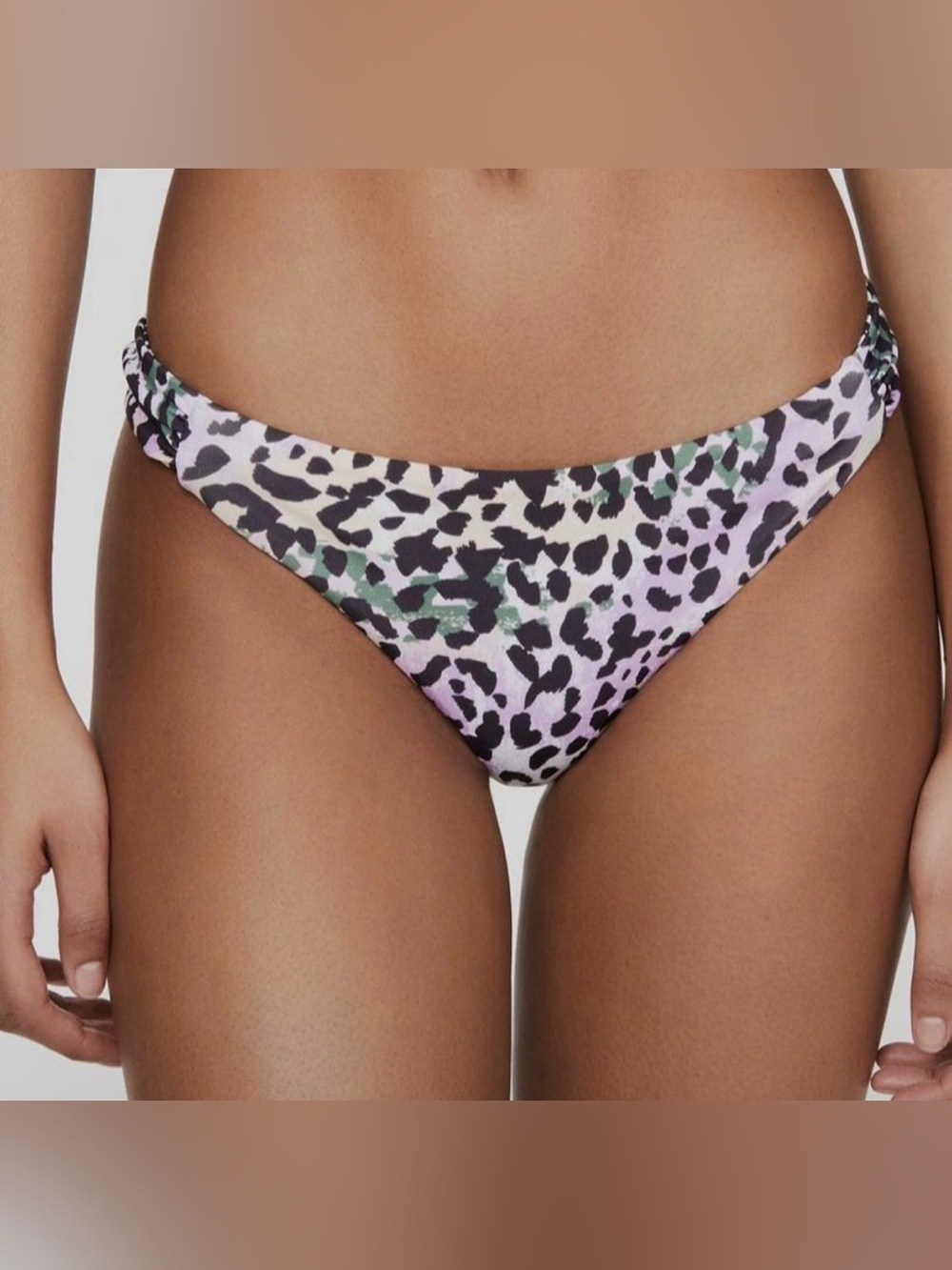Veronica Beard Women’s Donna Lilac Animal Print Bikini Bottom Size XS NWT
